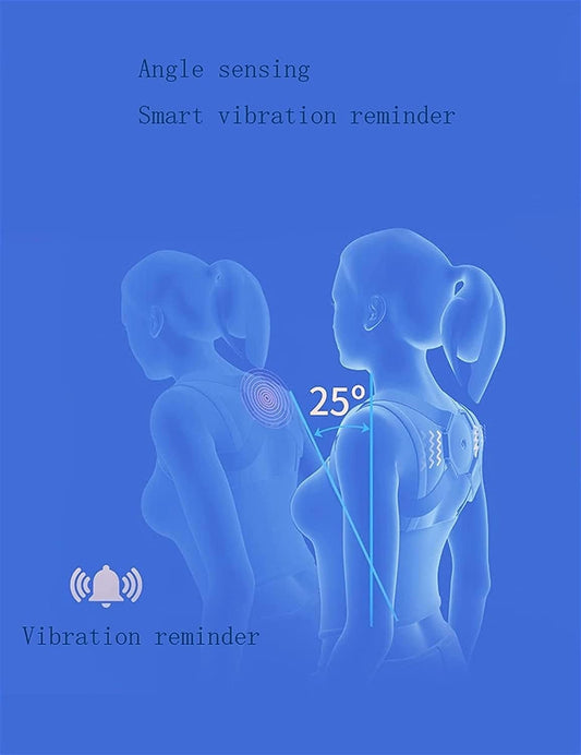Correcteur de Posture Intelligent à Écran LCD : Soutien Dorsal, Détection des Vibrations, Ajustable, Unisexe