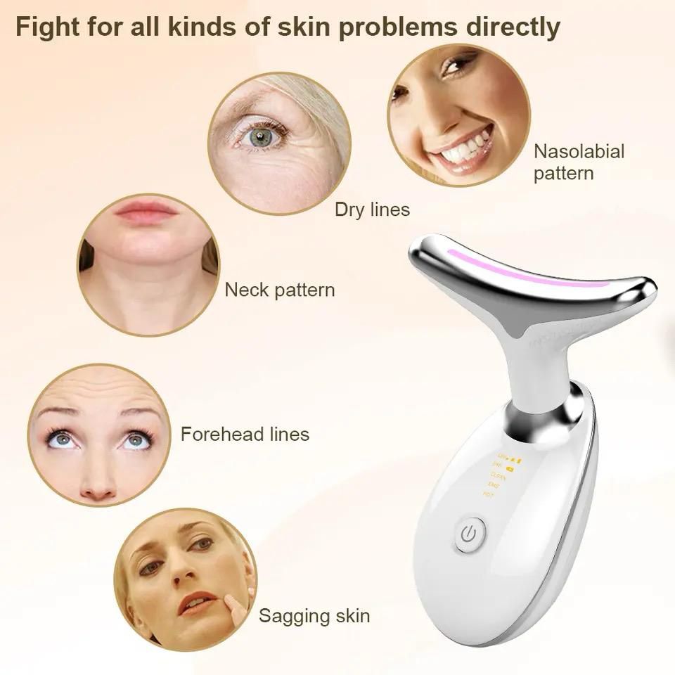 Appareil de Beauté Visage 2-en-1 : Nettoyage Profond, Chauffant, Anti-Âge, Lignes Fines, Rides, Peau Ferme